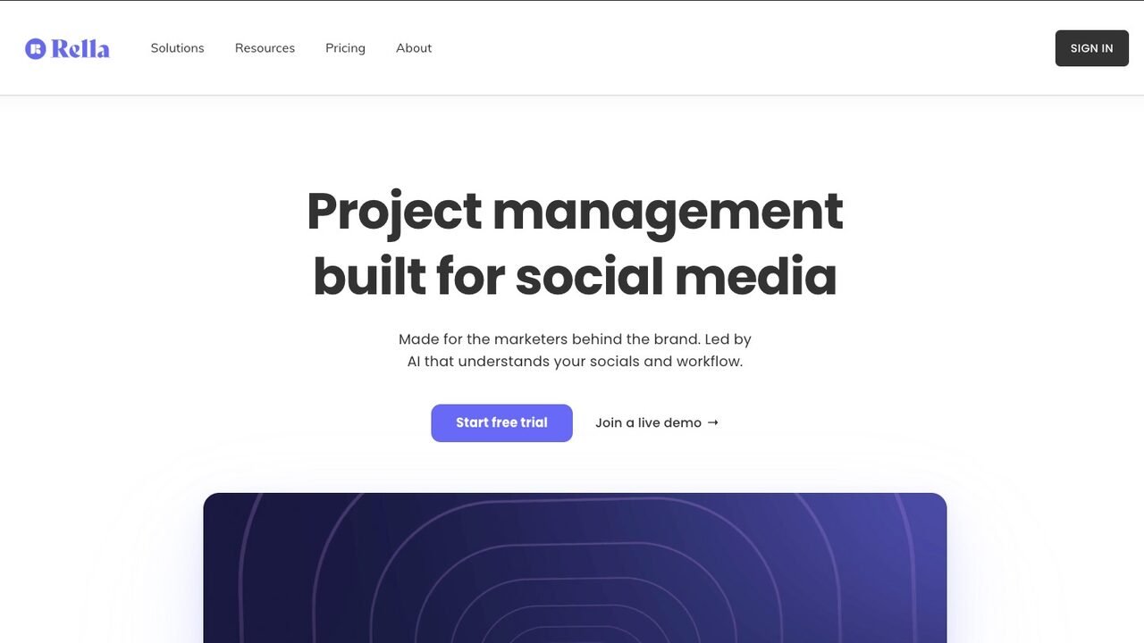 Rella website screenshot