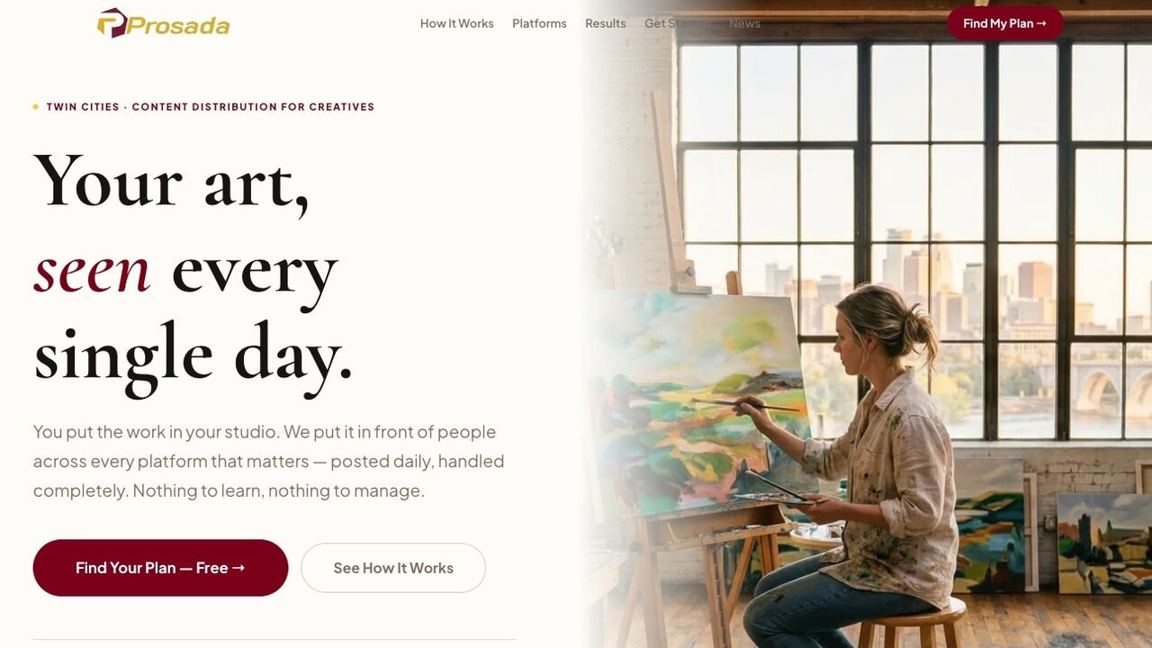 Prosada website screenshot