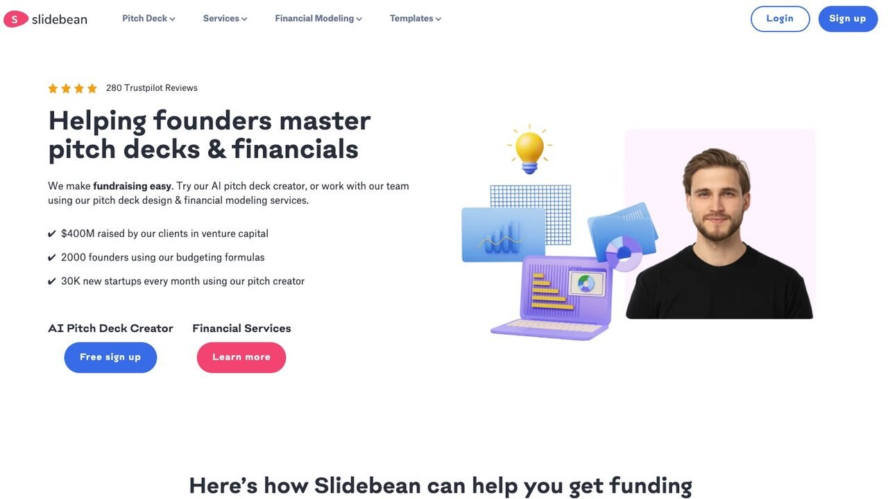 Slidebean website screenshot