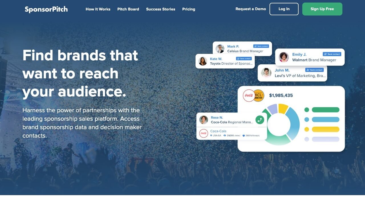 SponsorPitch website screenshot